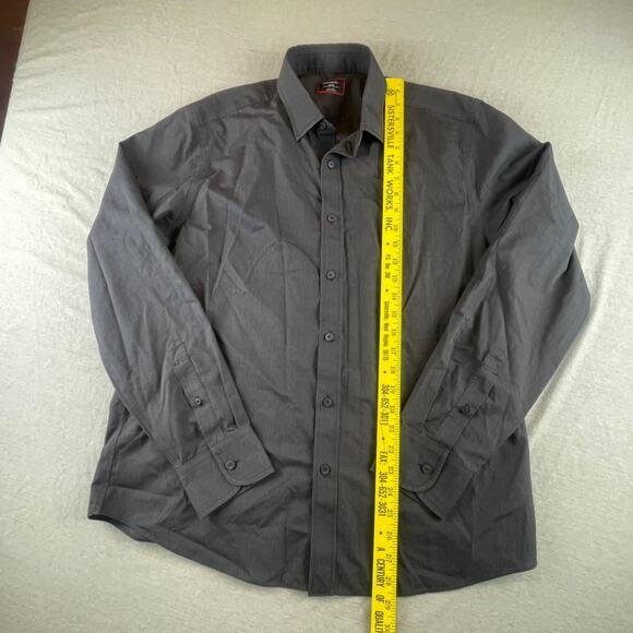 Black Stone Untuckit Large Button Down Dress Shirt Long Sleeve - Picture 3 of 7